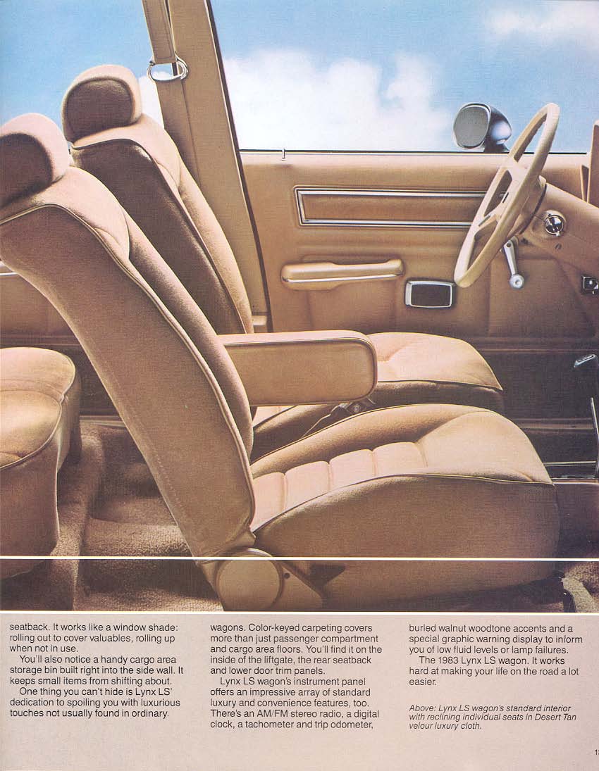 1983 Mercury Lynx Brochure Page 10